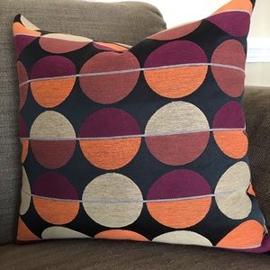 Accents Pillow 20 ”x20”Multicolor Feather